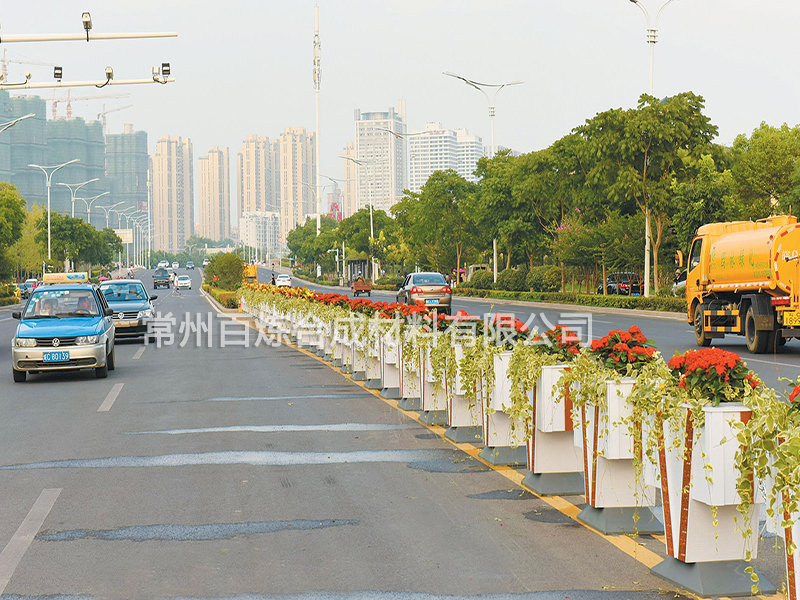 道路隔離玻璃鋼花盆