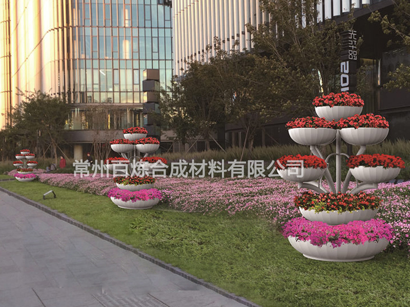 立體組合玻璃鋼花盆